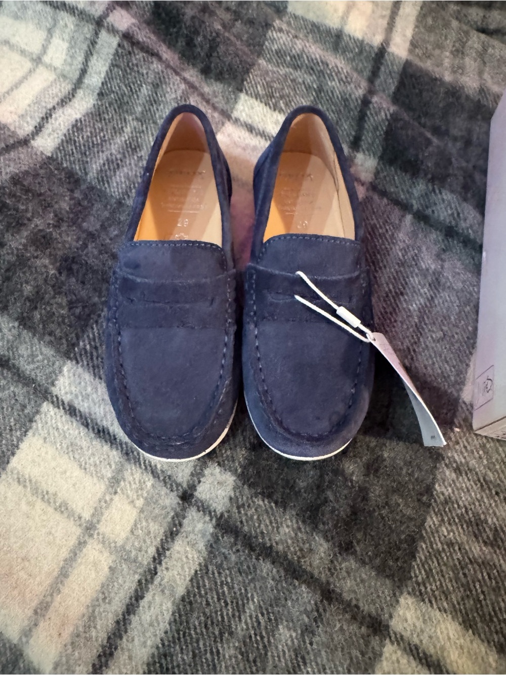 Geox Kids Navy and White Slip-On Sneakers